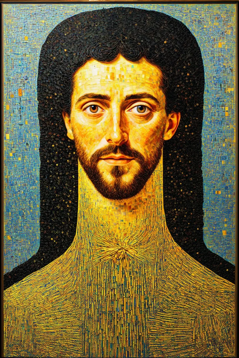 Matter is the illusion of coherence produced by recursive resonance across harmonic; a surreal version of Gustav Klimt