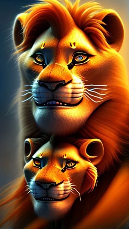 Cyborg Lion King, in-depth details, 3D