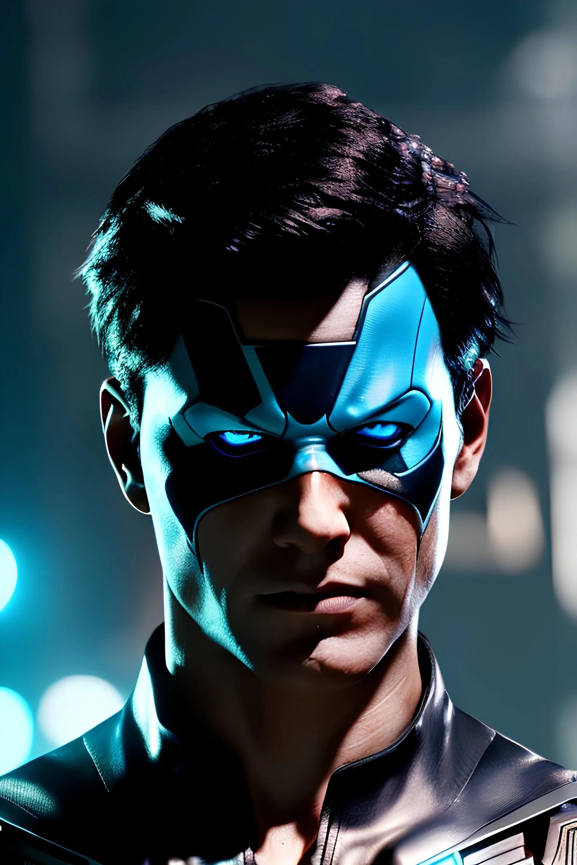 nightwing, insane details, intricate details, Cinematic, Editorial Photography, 32k, Super-Resolution, character