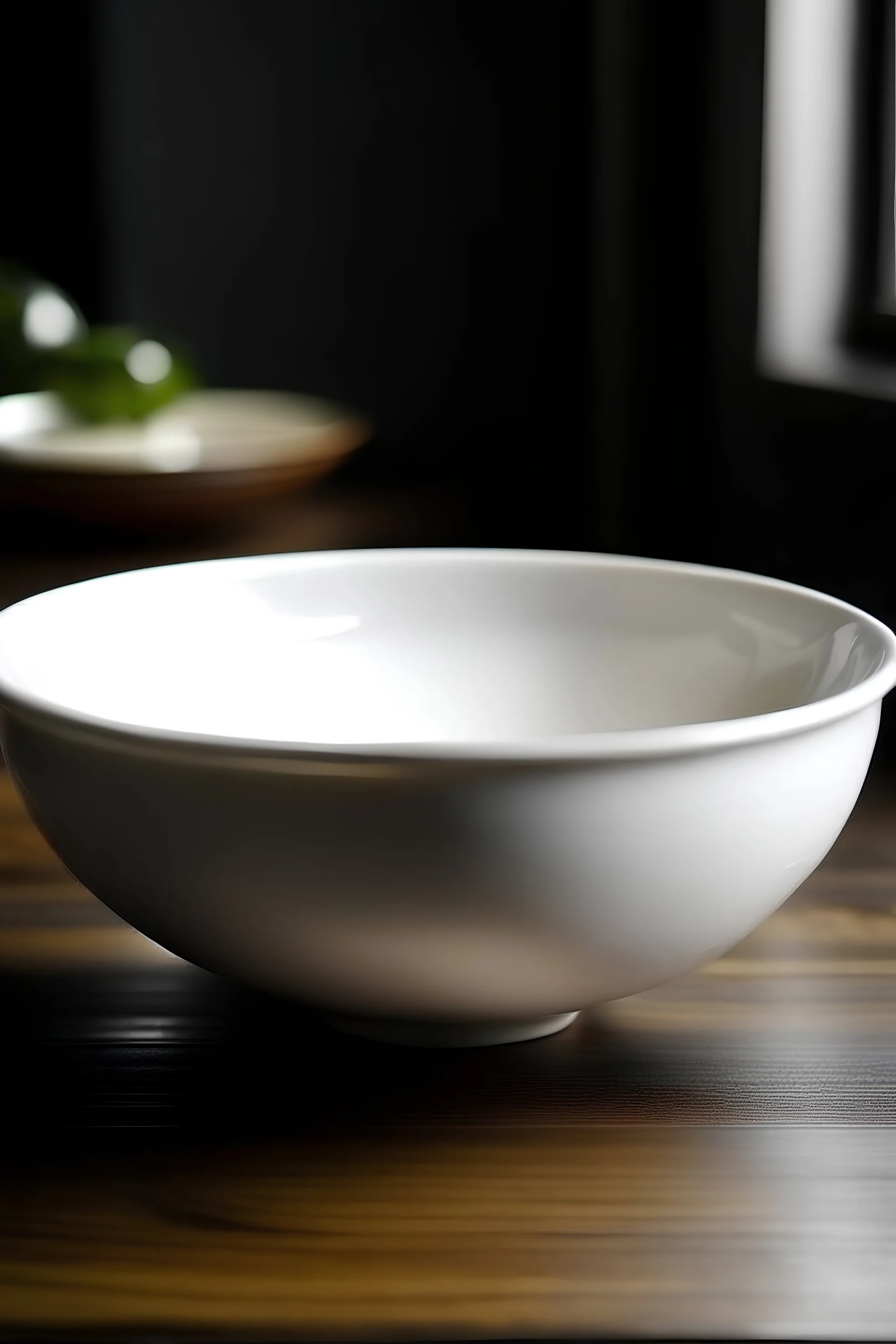 empty white bowl