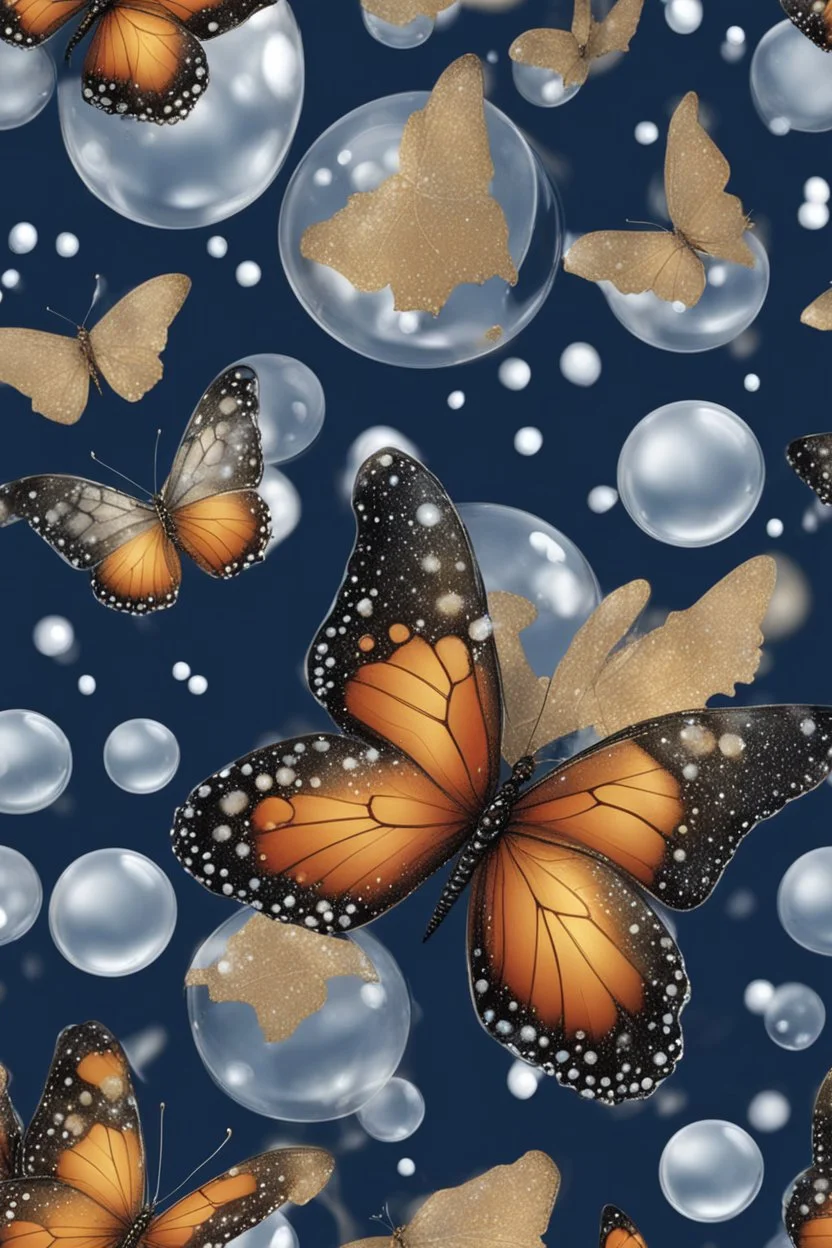 butterflies and bubbles in winter