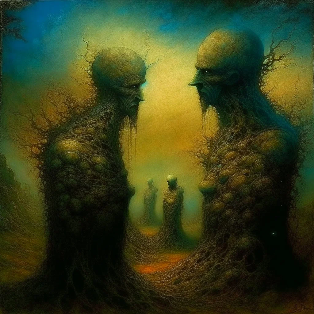 fever dream, by Zdzislaw Beksinski, pentimento art effects, tenebrism