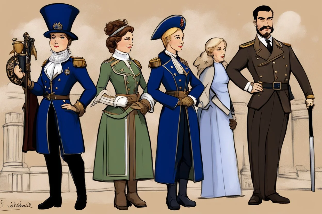 timeline illustration of Valerie d'Aubusson de domo Cappelaere-Drake - fictional character of the French saga "Un Français dans la Tourmente"*. She was an American born in 1920, a member of the US Military Auxiliary Service and wife of André d'Aubusson (www.deviantart.com/sonthisland…). Left to right: - WAVES soldier (1942-45) - wife of a French officer serving in Indochina (the first half of the 1950s) - wife of a French officer serving in Algieria (1950s&1960s) - MY VISION VALERIE AFTER THE S