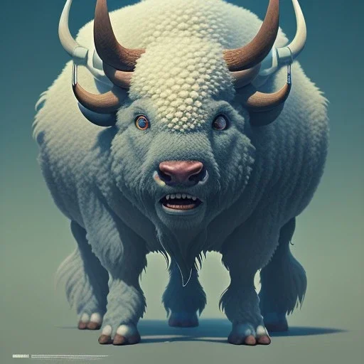 Buffalo , portrait.intricate detail,.studio ghibli,andrea bonelli,Kilian Eng,Ohrai, Dan Craig character, style.