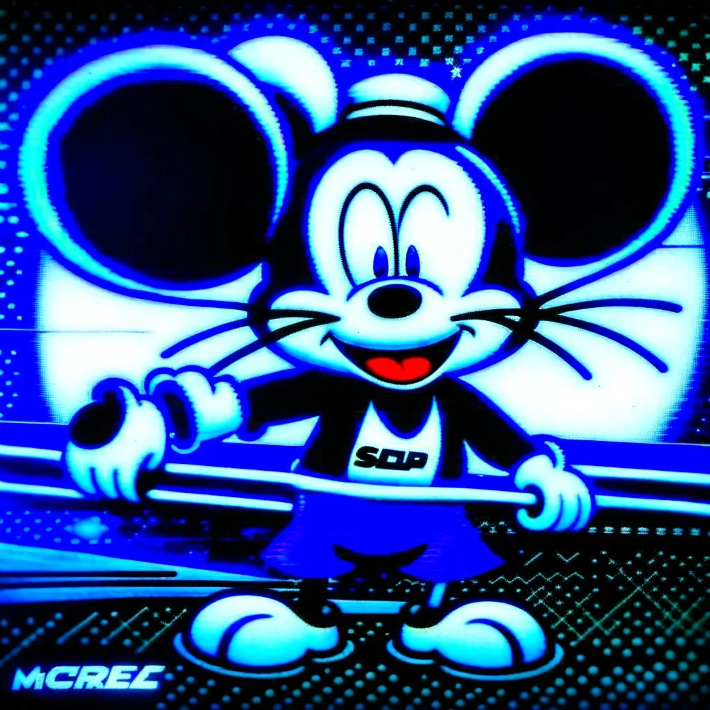 El ratón mikey chibi colorido