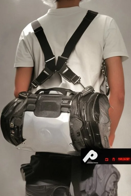 tech, back pack, transparent, sci fi, punk, color, neon