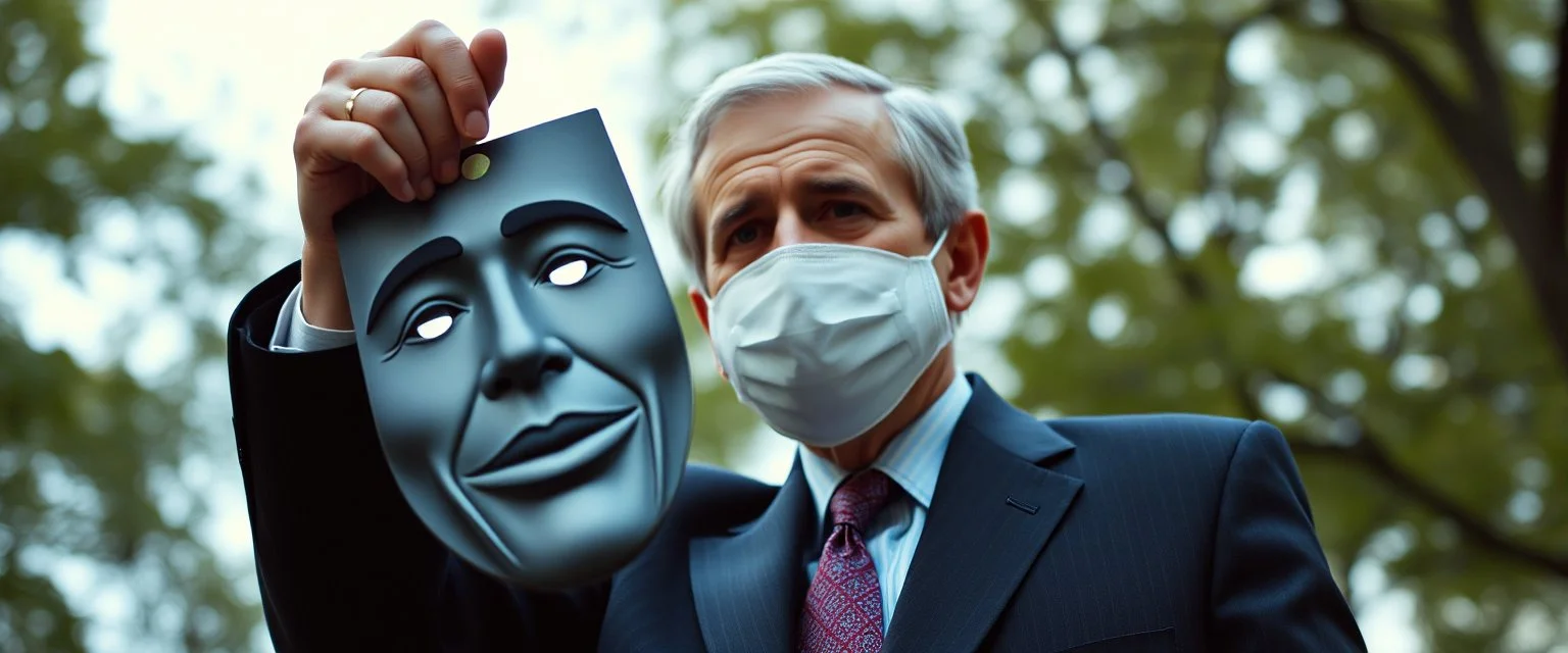 pin hole cam, bush holding an obama mask
