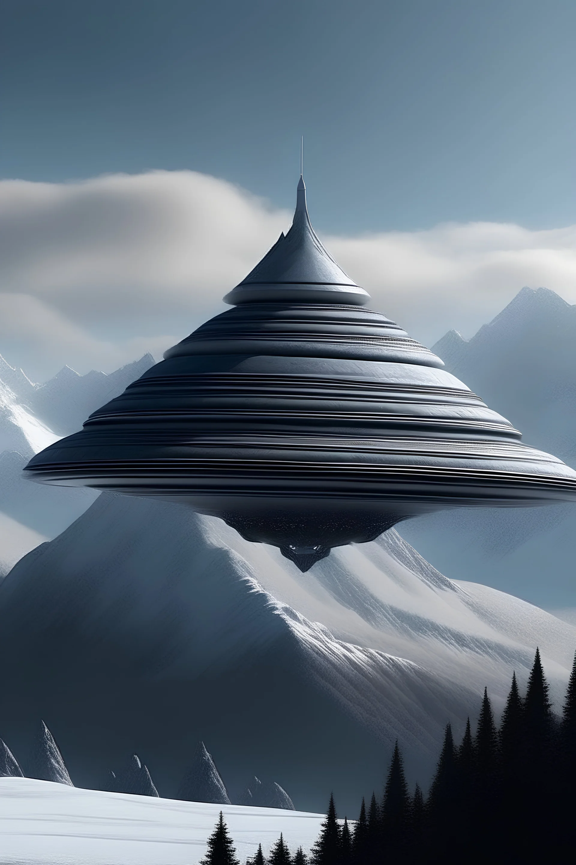 mountain-shaped ufo craft اهيهىل