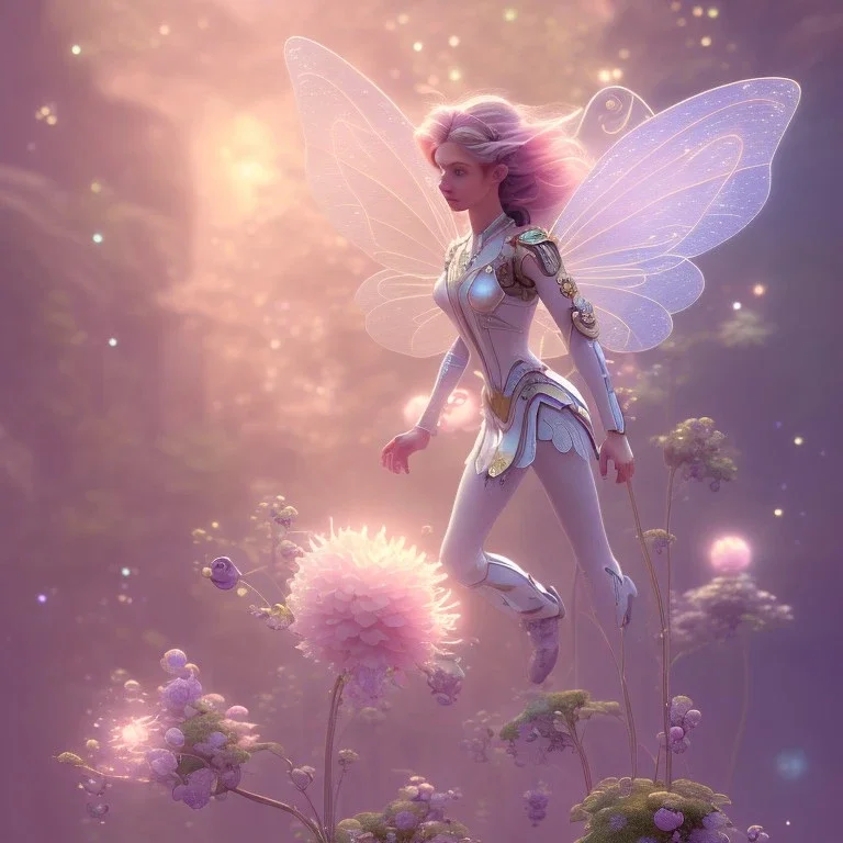 subtle transparent fairy flower in a galactic ambiance, delicate colors, in the foreground, full of details, smooth，soft light atmosphere, light effect，vaporwave colorful, concept art, smooth, extremely sharp detail, finely tuned detail, ultra high definition, 8 k, unreal engine 5, ultra sharp focus