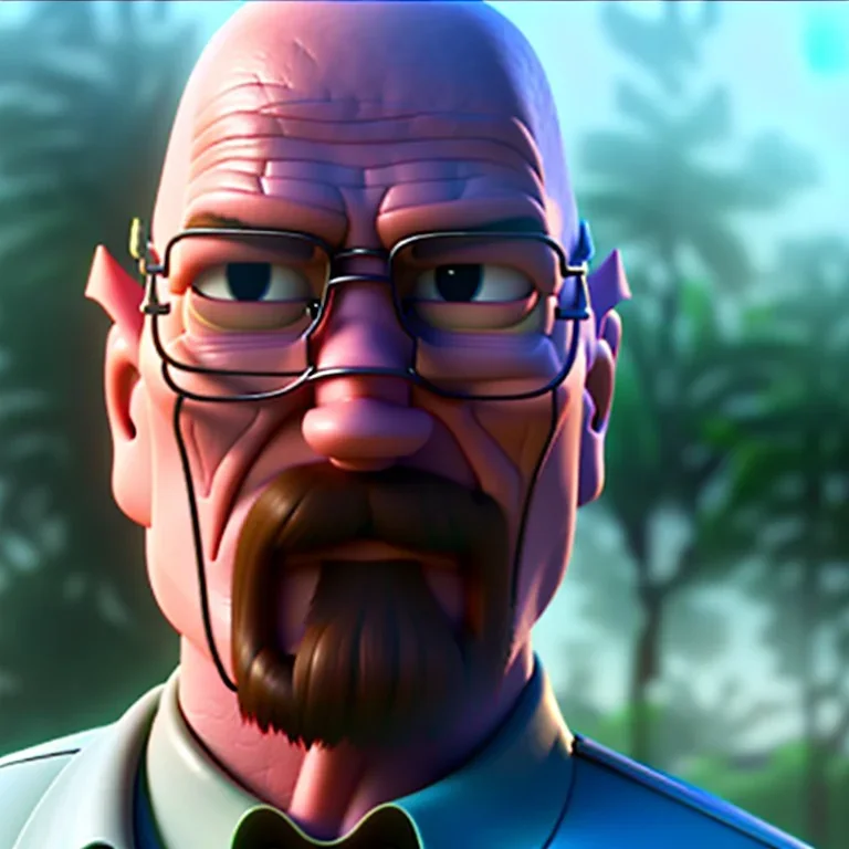 Walter White cyborg, 8k,