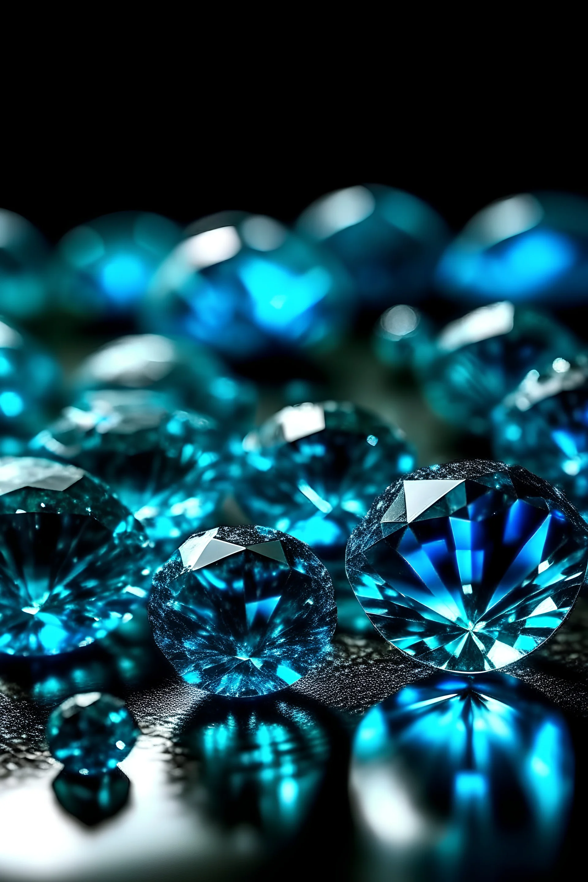 A world full of sparkling blue diamonds