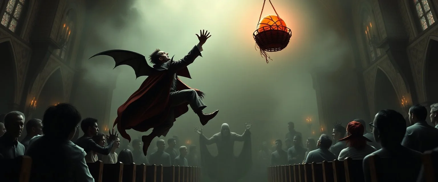 vampire cant jump basket ball duel in church