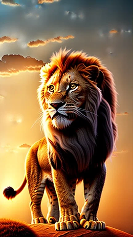 Cyborg Lion King, in-depth details, 3D