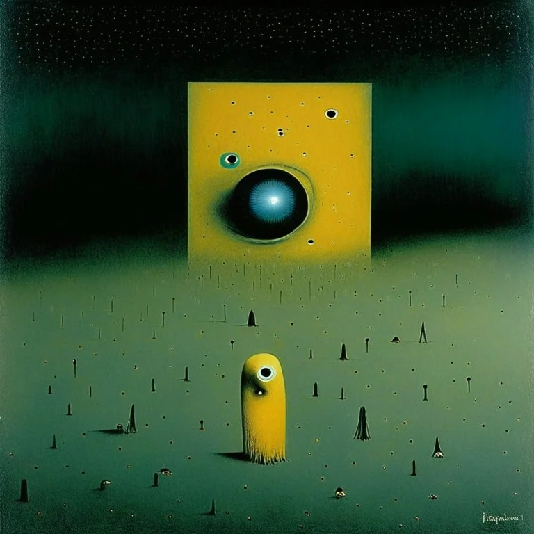 Surreal horror style by Pawel Kuczynski and Wotto and Victor Pasmore and Dan Mahurin, surreal abstract art, paranoid deep-seated fear of being watched, sinister midnight eulogies of anthropomorphical weirds, weirdcore, unsettling, asymmetric diagonal composition, sinister abstractions, surreal masterpiece, creepy, never before seen art of beyond, watercolor and ink