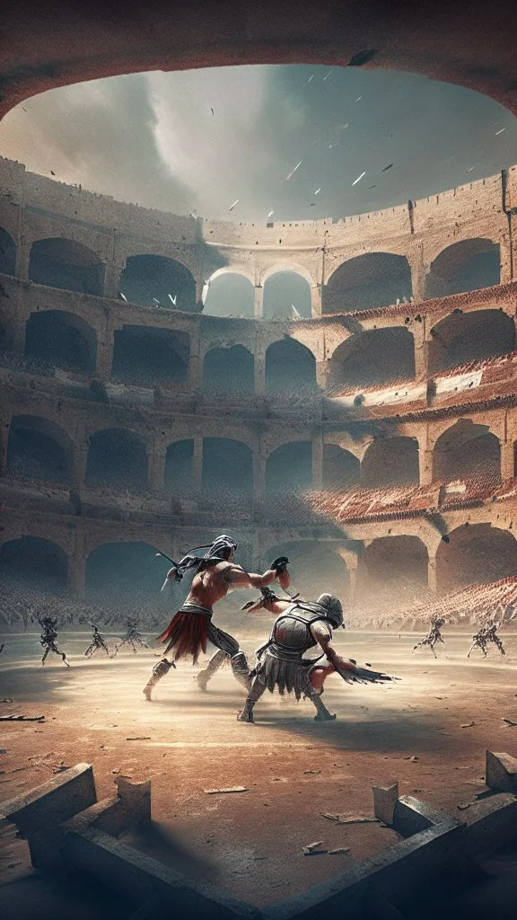 battle inside a coliseum