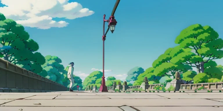 blind man , holding cane, walking , rocks on path, in city , facing the camera