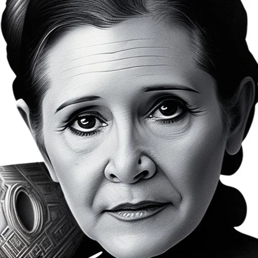 [[extrem stunning photorealistic carrie fisher as princess leia in star wars]] :: [[photorealistic sharp brown eyes, inticate ornate white gown, symmetrical short hair, head and shoulders portrait by Annie Leibovitz, 8k resolution photorealistic hyperdetailed portrait, intricately detailed, triadic colors]] :: [[space background]]