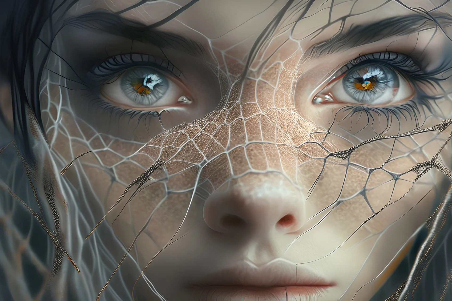 life everlasting, cobwebs, beautiful, beautiful and perfect eyes, lovely, realistic, close to nature, model style