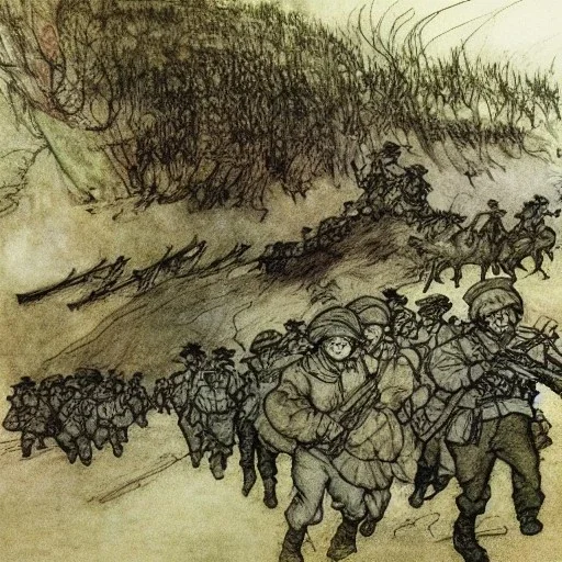 Russian invasion of Ukraine by Arthur Rackham