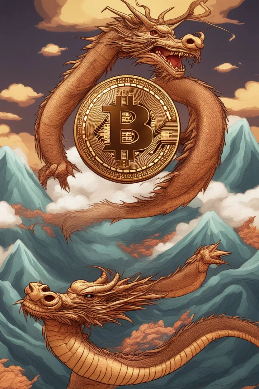 Bitcoin cryptocurrency are flying in the dragon year