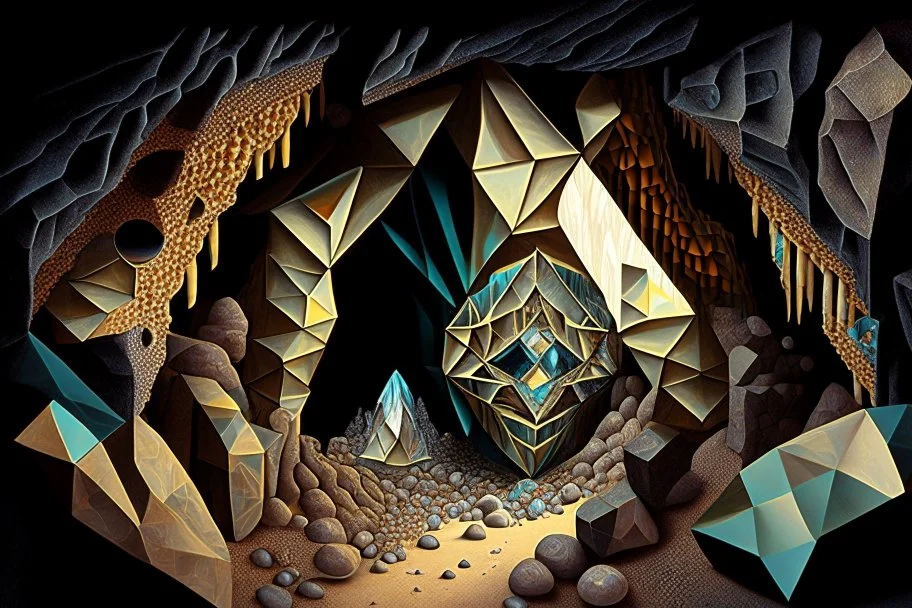 Escher jeweled Neanderthal cavesystem