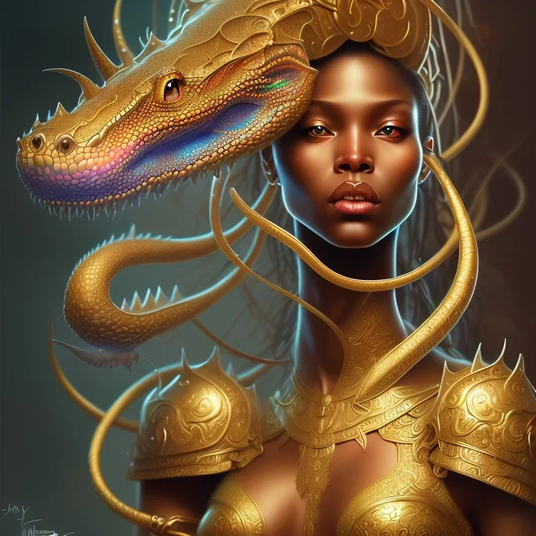 sango fantasy, fantasy magic, intricate, sharp focus, illustration, highly detailed, digital painting, concept art, matte, art germ and Boris Vallejo and kehinde wiley, masterpiece alligator long leg African beauty afro hair sexy body golden pretty lips fire background