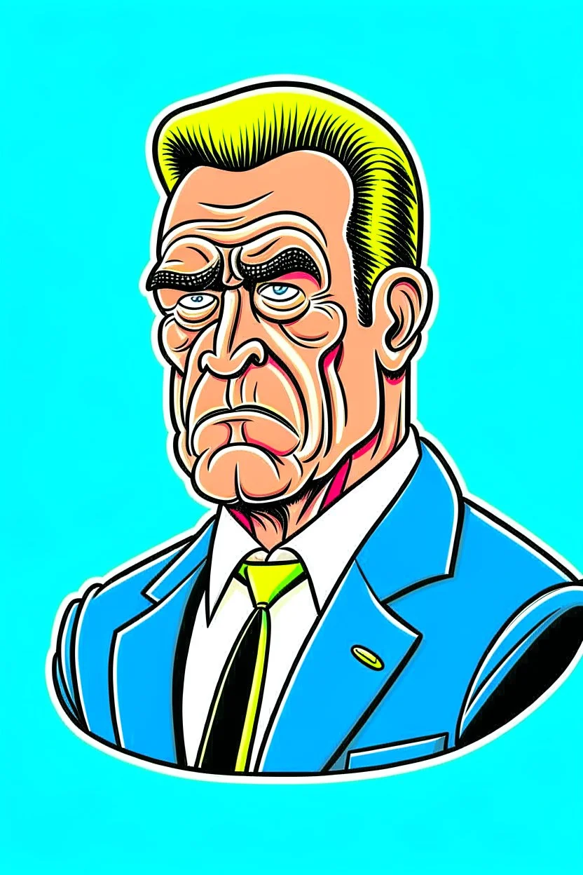 Arnold Schwarzenegger Former Governor of California cartoon 2d