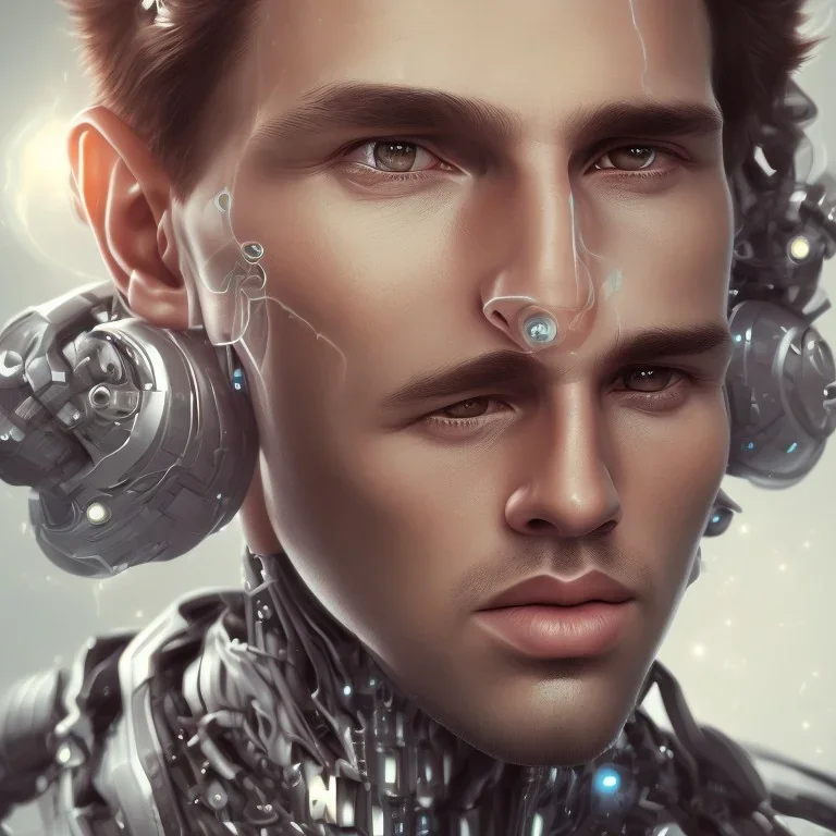 portrait,perfect face lionel messi, robot,realistic, intriacte detail, sci-fi fantasy style, volumetric lighting, particales,highly detailed,cinamatic, deep colours,8k