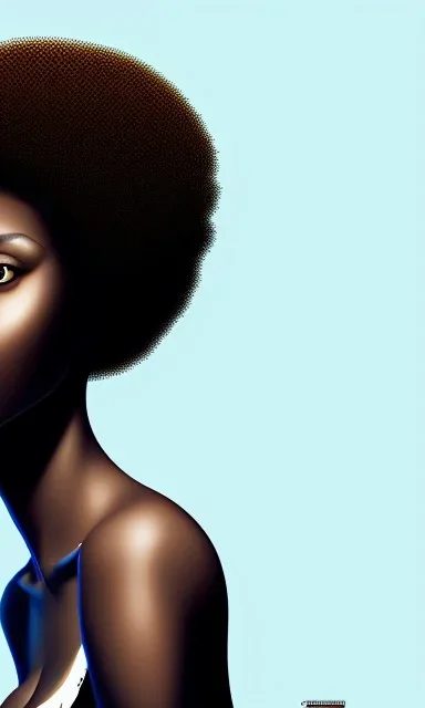 black girl, cute, beautiful, afro