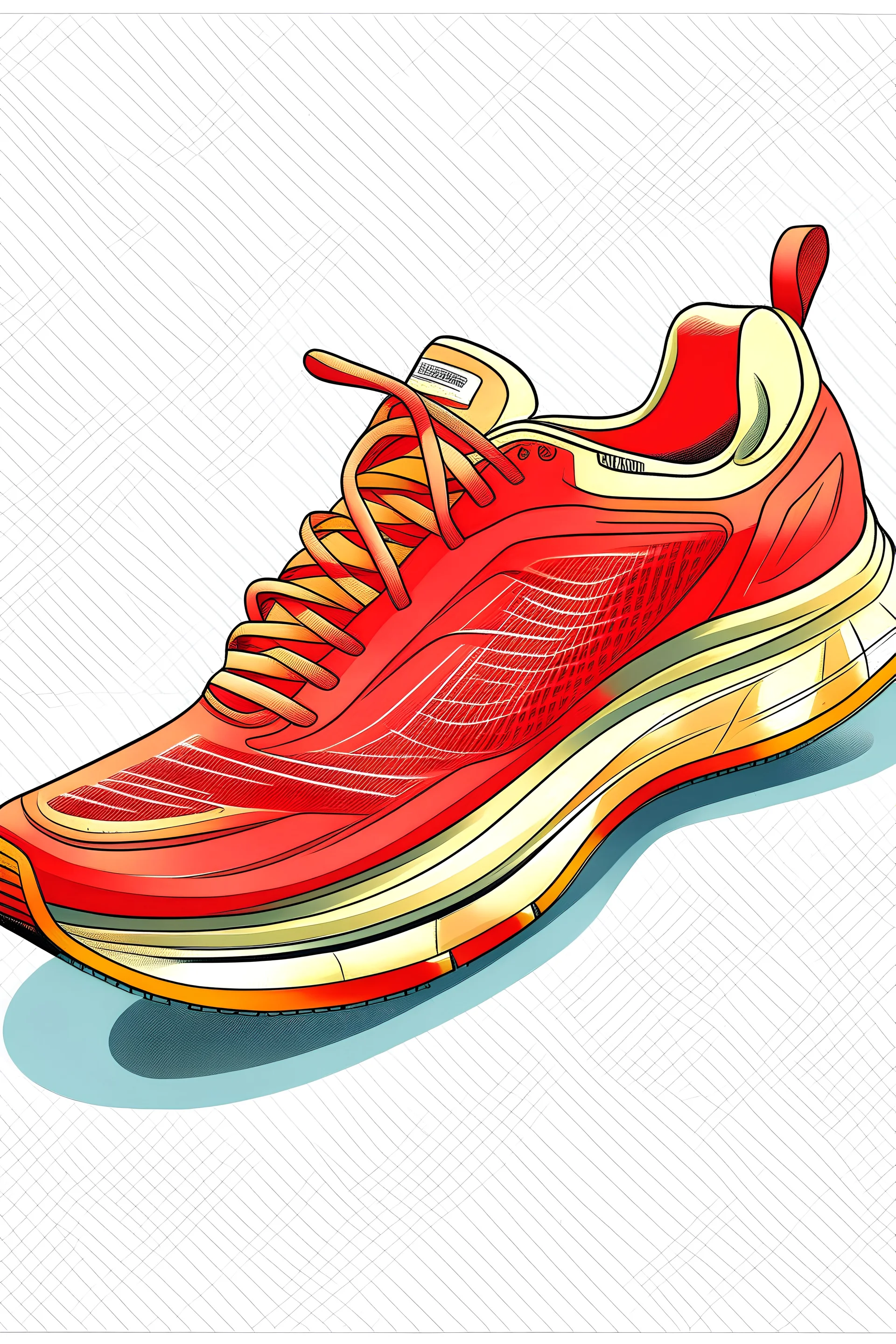 create a running shoe wore by men image