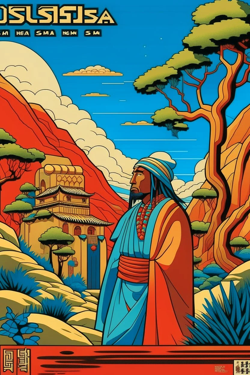 JOSHUA IN THE BIBLE in the style of Hiroshi Nagai