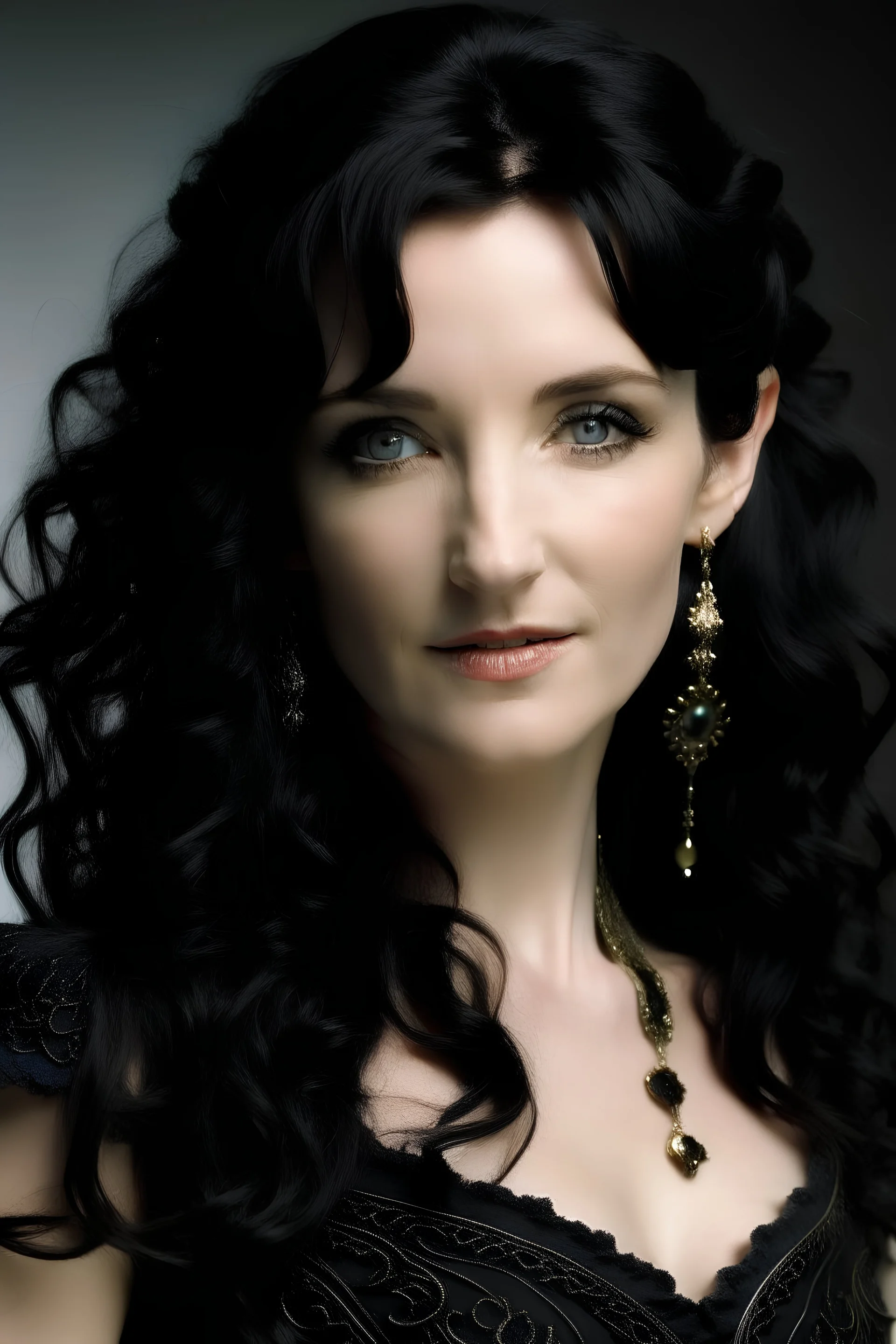 Celtic woman with black hair