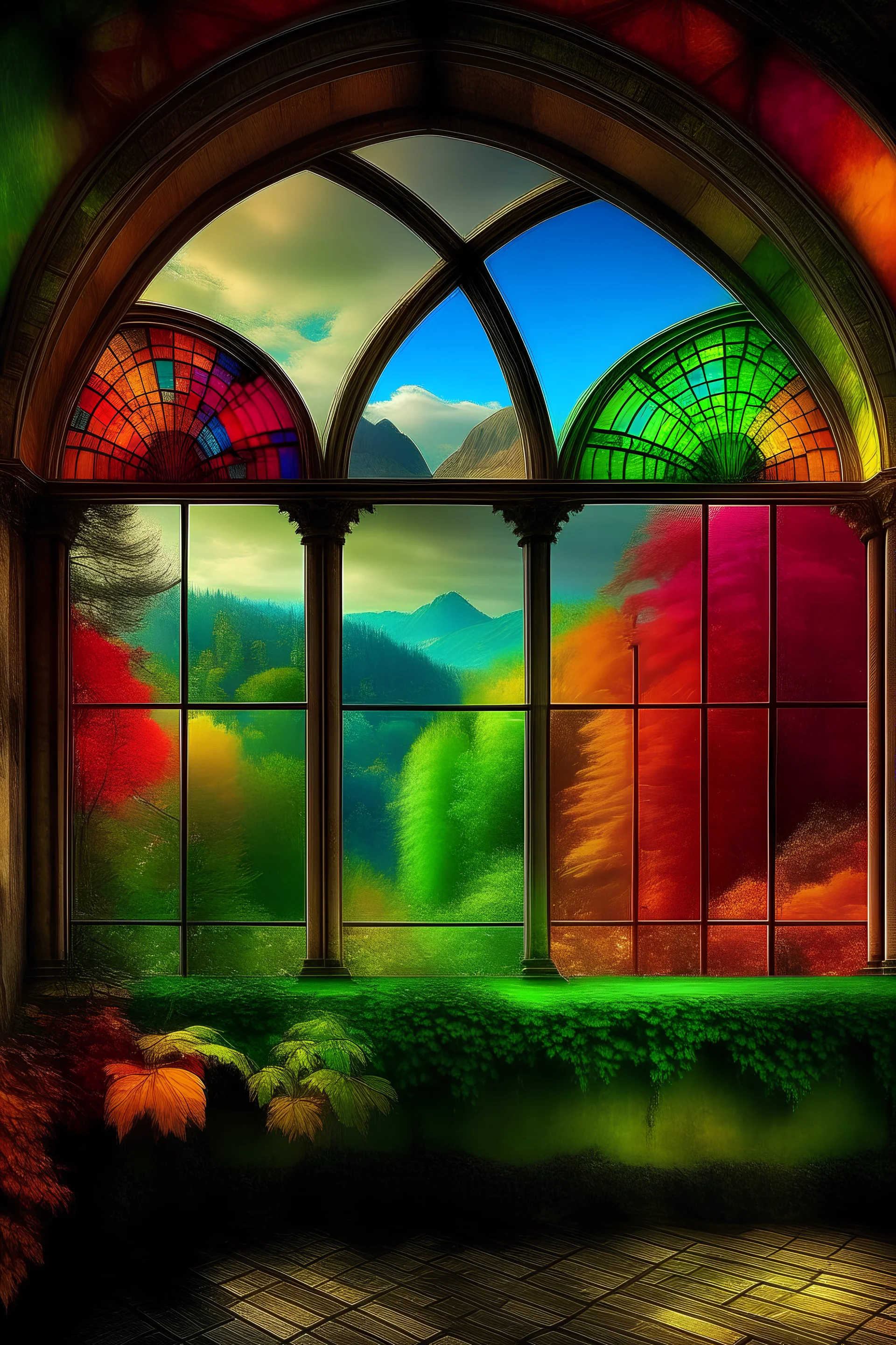 Architecture and COLORFUL NATURE by Leonardo Da Vinci