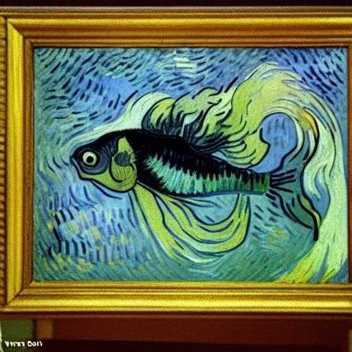 Portrait of a fish by Van Gogh