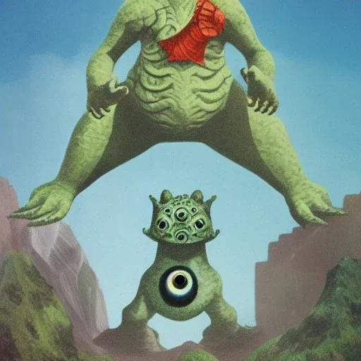  kaiju with five eyes and three ears by walt disney