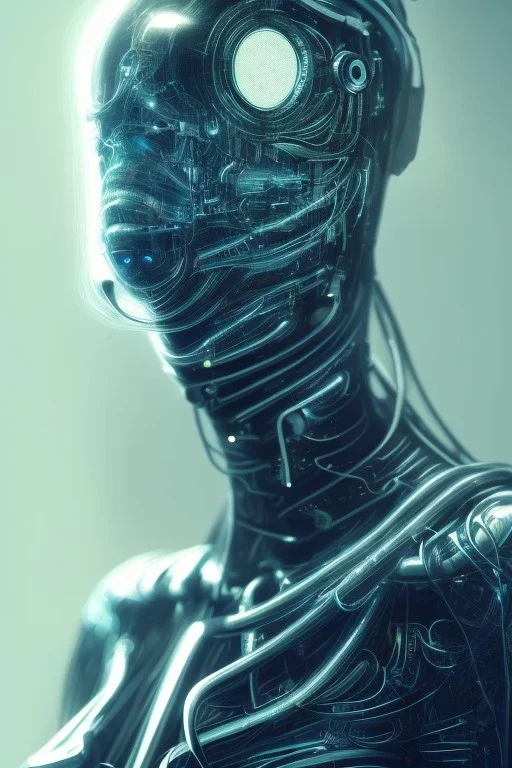 cyberpunk, glas head, women, portrai, open mouth, perfect skin, tron, cyborg , perfekt, real, dream, hr giger