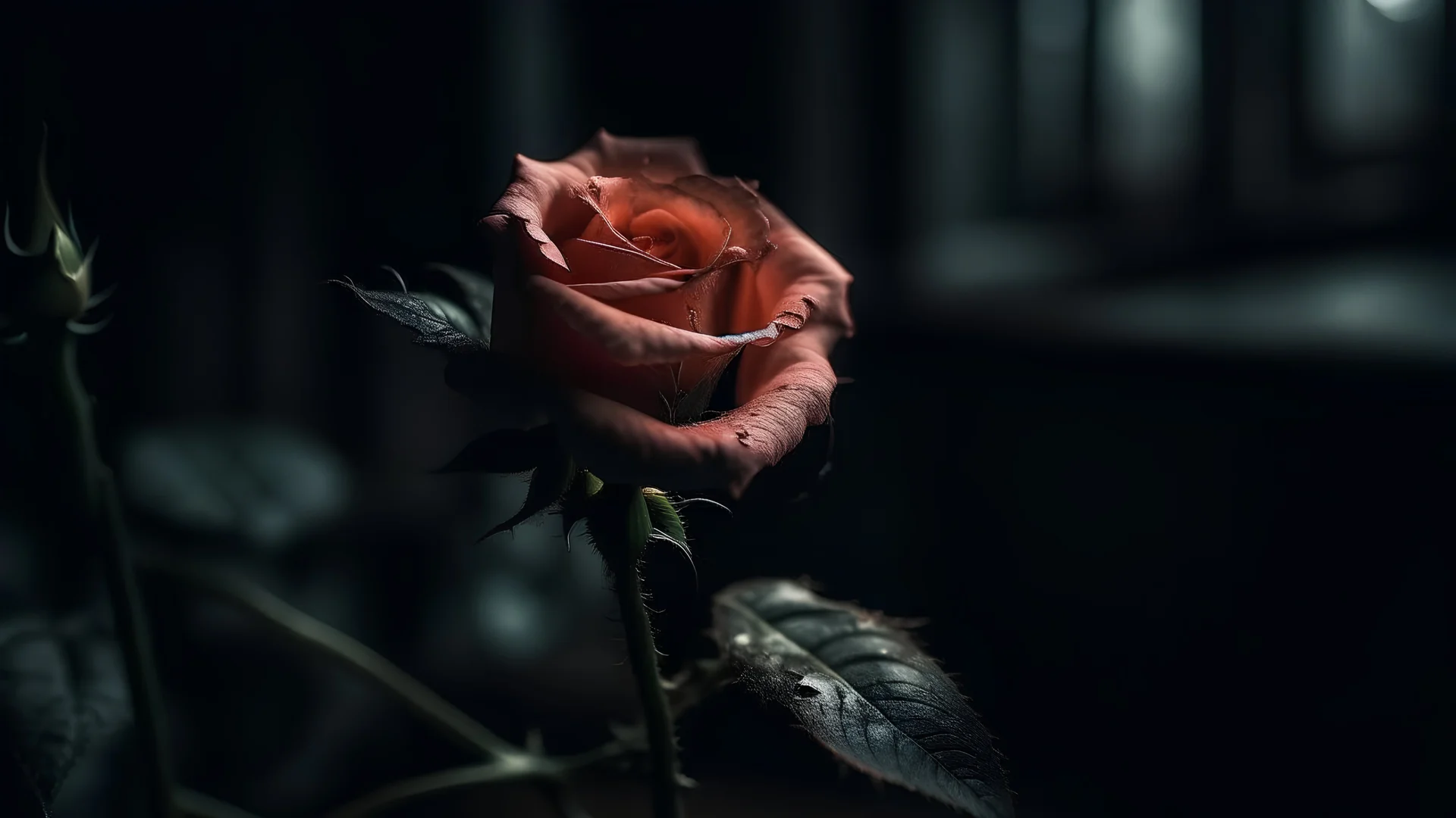 drama,4k,high lights,rose,flower,sad
