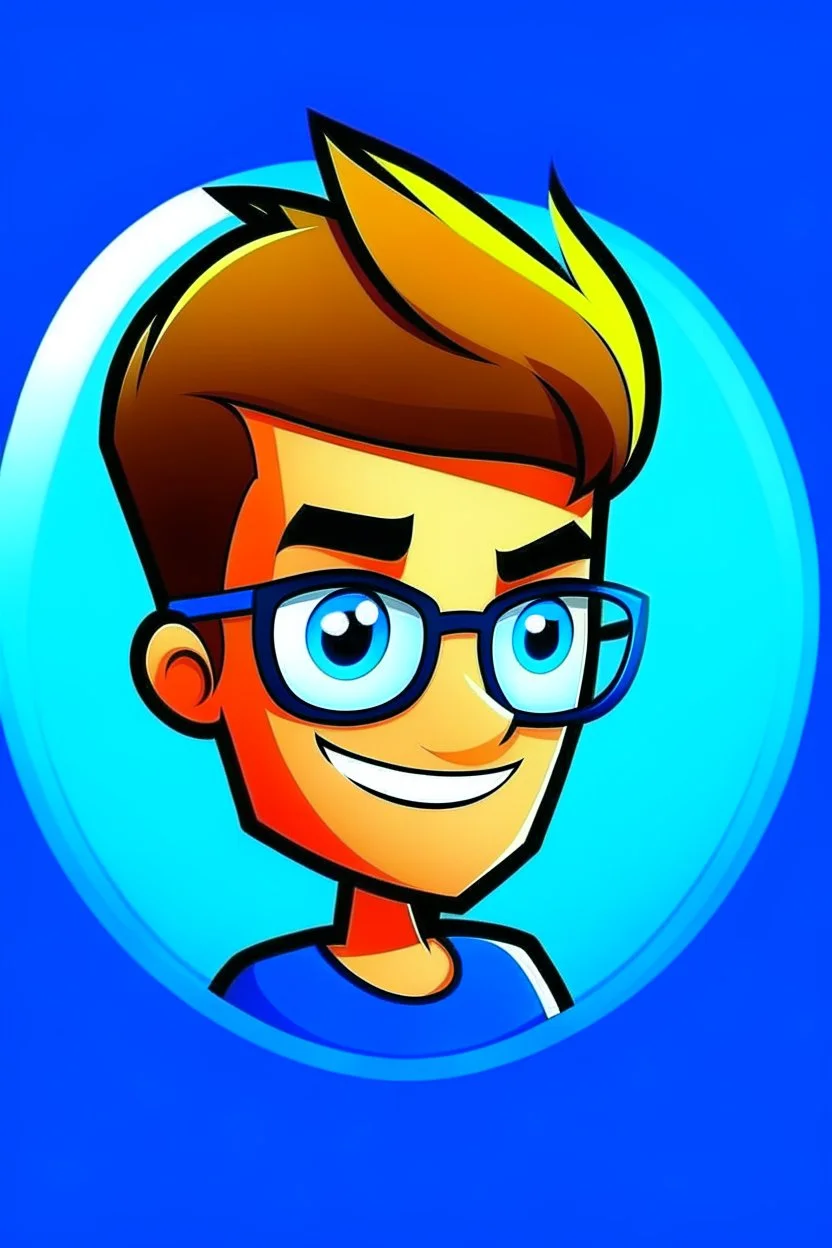 blue cartoon youtube profile picture