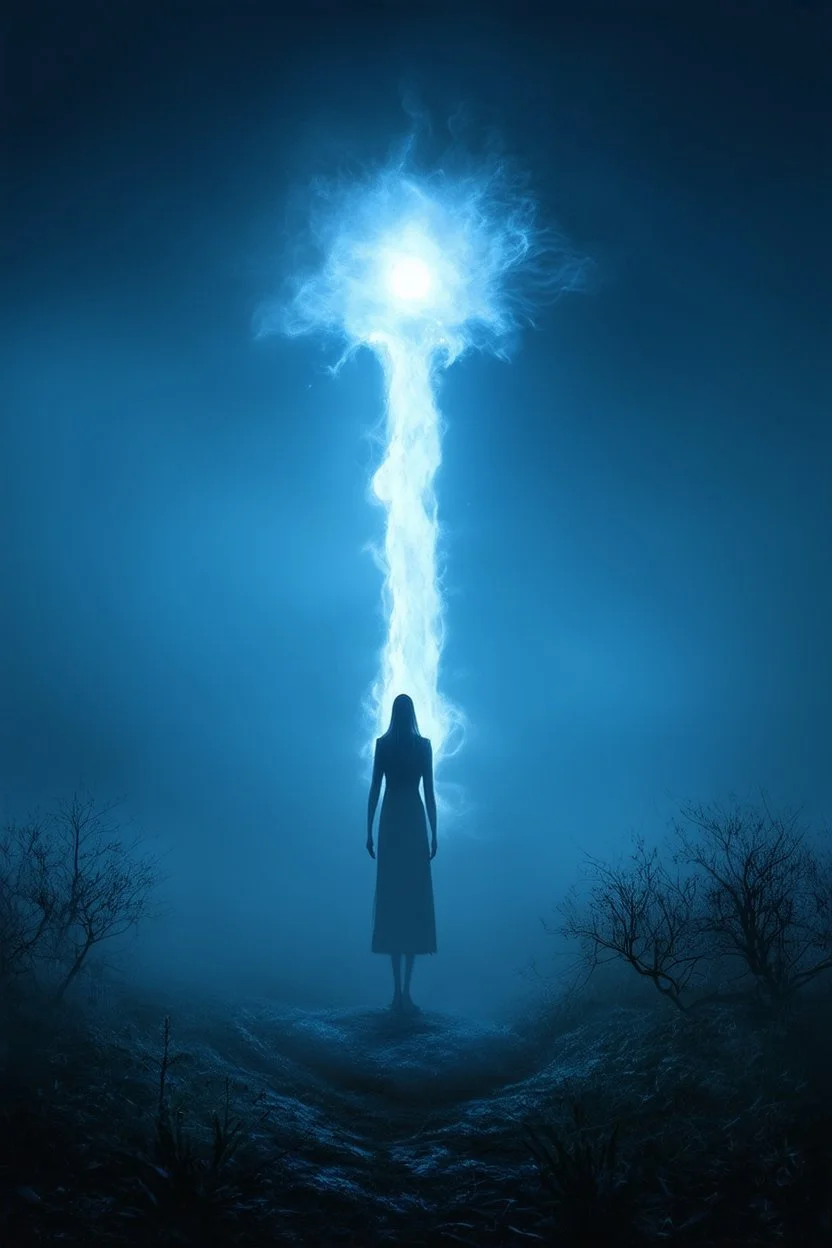Nebulous beacon of hope slightly out of grasp in the ghostly midnight mist; Surrealism; Dada