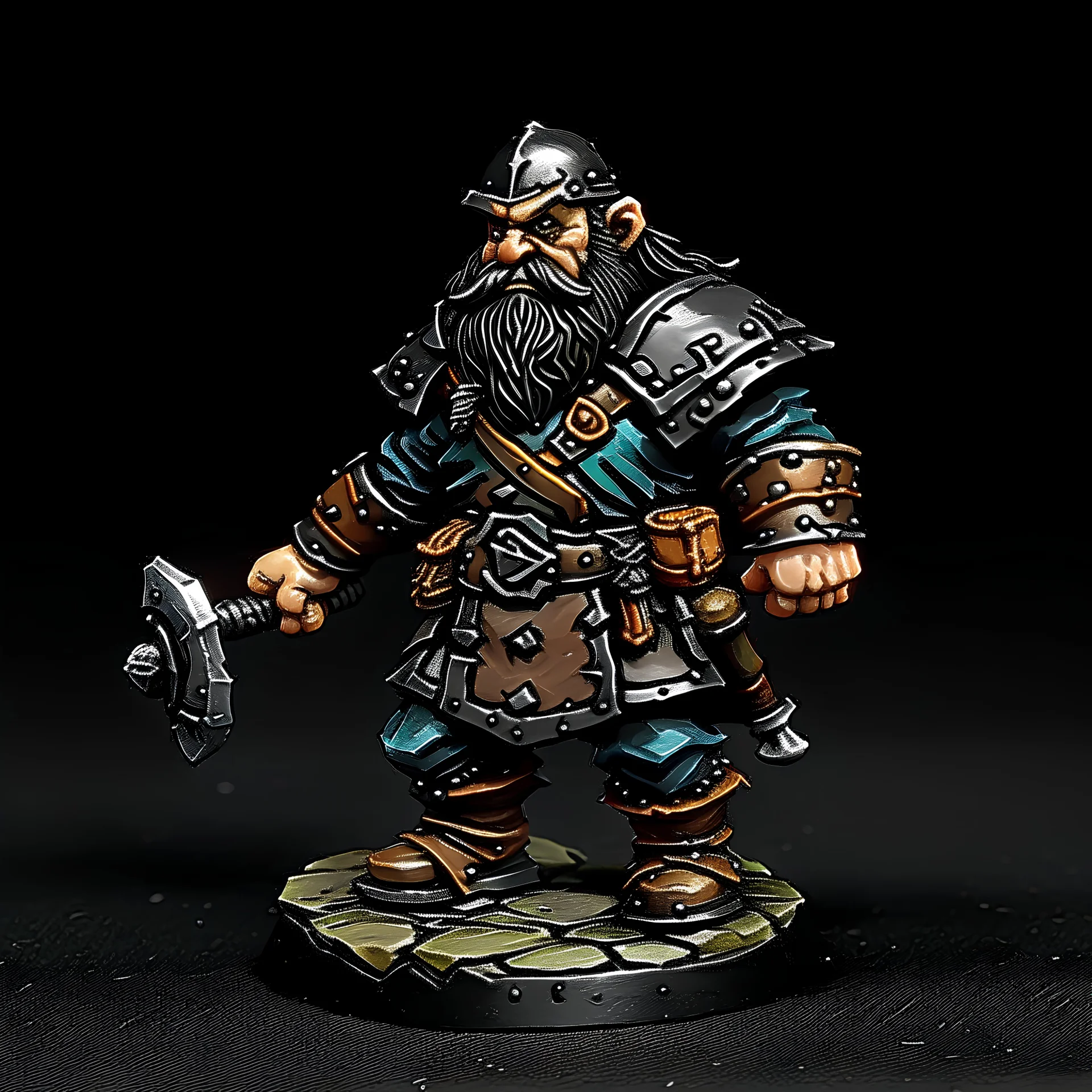 dwarf crossbowman, black hair