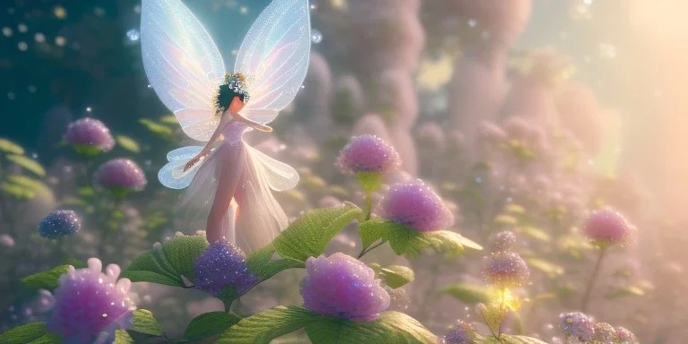 crystal subtle flower in a galactic ambiance beautiful fairy, transparent, delicate colors, in the foreground, full of details, smooth，soft light atmosphere, light effect，vaporwave colorful, concept art, smooth, extremely sharp detail, finely tuned detail, ultra high definition, 8 k, unreal engine 5, ultra sharp focus