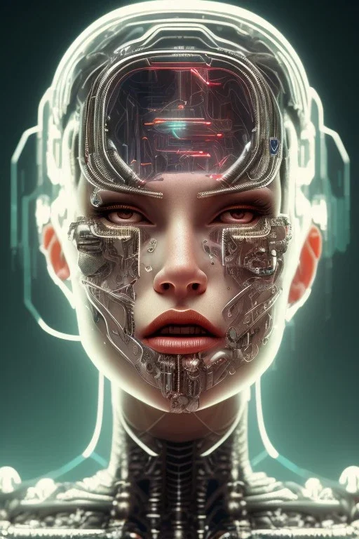 cyberpunk, head, women, portrai, open mouth, face cry, perfect skin, tron, cyborg, robot, cyborg , perfekt, real, dream, hr giger