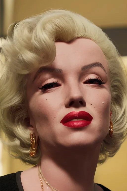 Marilyn Monroe, in full growth, smokes a cigarette, cyberpunk2077, photorealistic, 8k