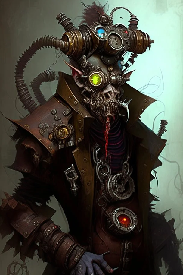 demon monster humanoid artificer steampunk engineer