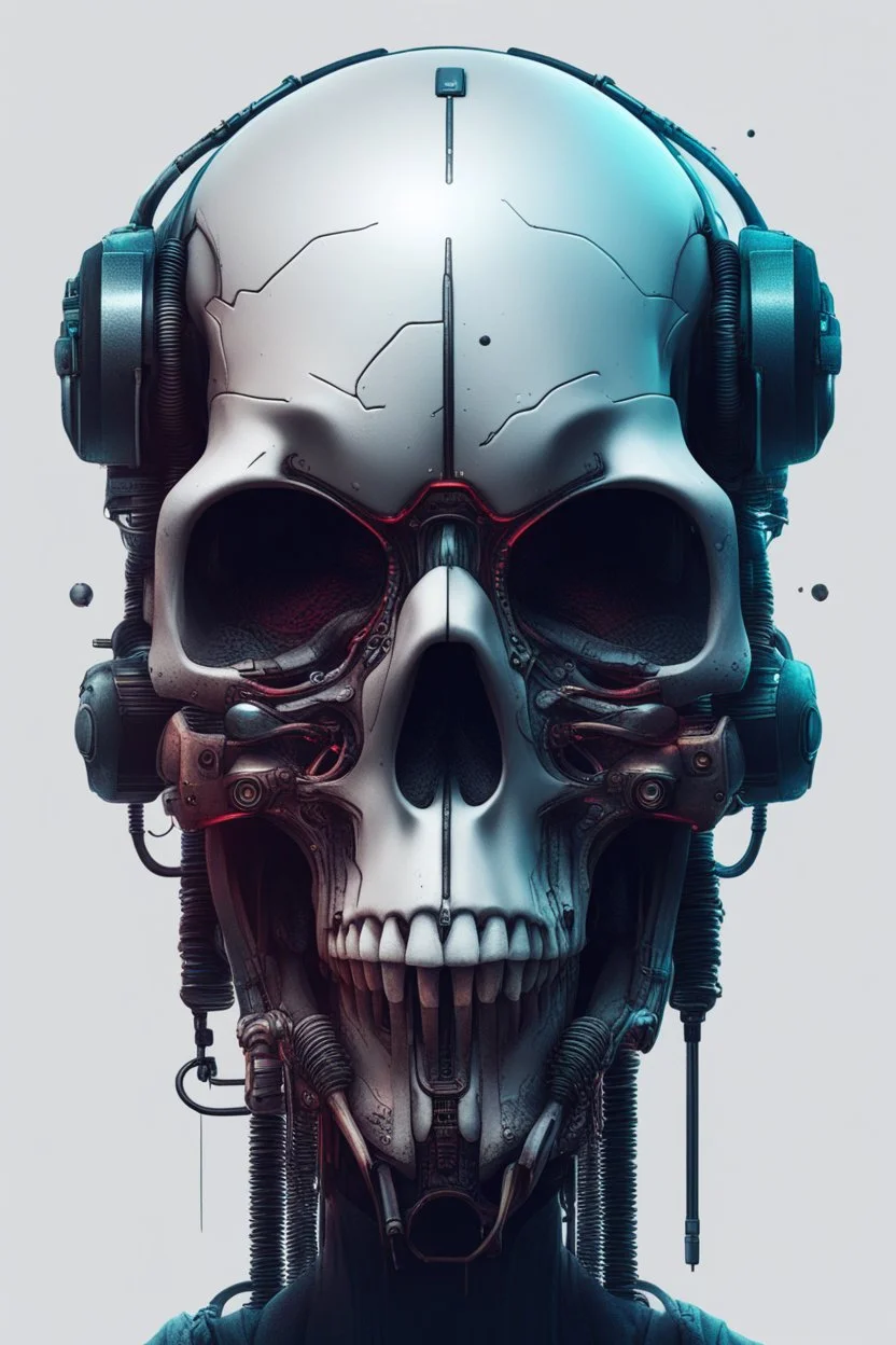 cyberpunk skull