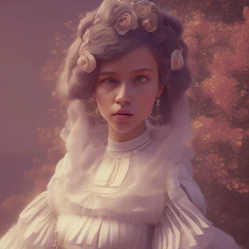 Full body, 3d render, Jenna ortega 1800's women style, 1800's hair style, 1800's women clothes style, hyper realistic, octane render, unreal engine 5, 8k, palace background, uhd