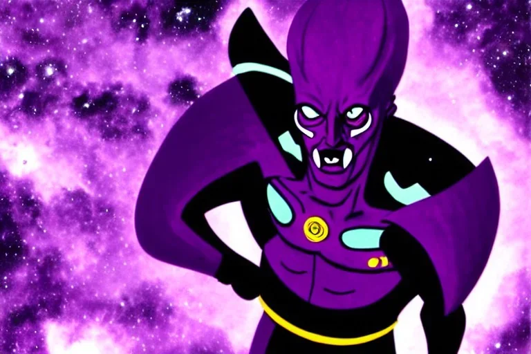  purple galaxy super villain that has taken over the universe