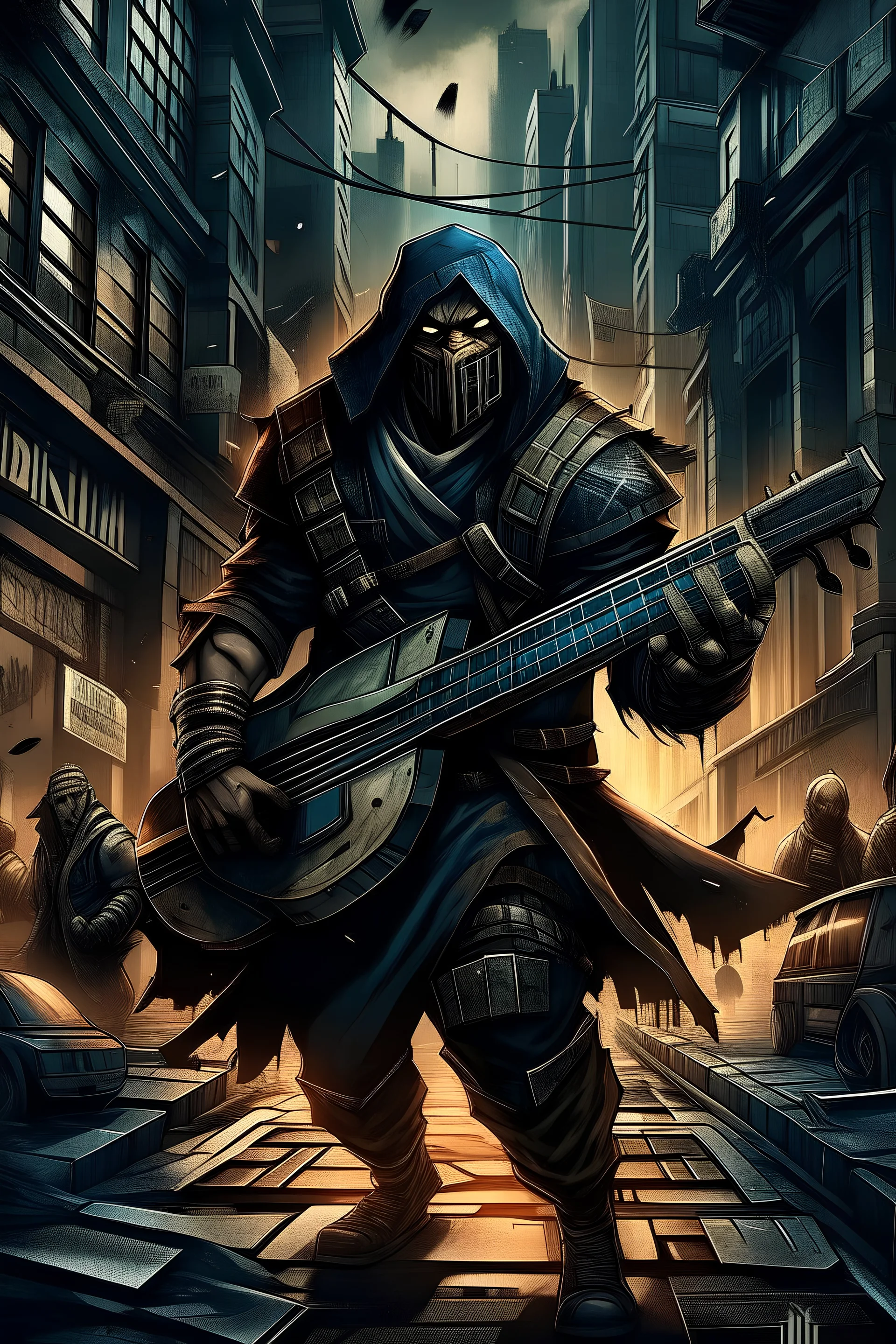 LUDAK, a street warrior in a bustling metropolis, discovers his power to create music that reveals the truth about a malevolent force. With his lyrics, he rallies the disenchanted to join his covert fight against the darkness.