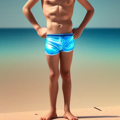 beautiful 12 year old arabic boy with curly hair and light blue eyes speedos