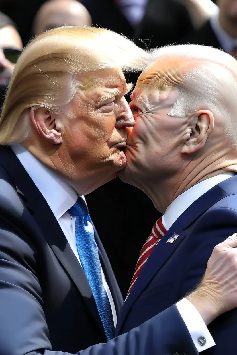 trump kissing biden